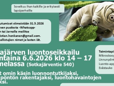 Sotkajärven Luontoseikkailu – Tule viettämään oma Luonnontutkijan&nbsp;päivä!